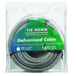 Tie Down Engineering Galvanized Galvanized Steel 3/8 in. D X 50 ft. L Aircraft Cable