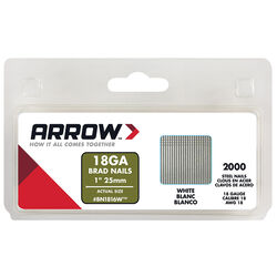 Arrow Fastener BN18 18 Ga. G X 1 in. L Galvanized Steel Brad Nails 2000 pk 0.95 lb