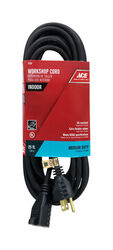 Ace Indoor 25 ft. L Black Extension Cord 14/3 SJO