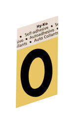 Hy-Ko 1-1/2 in. Black Aluminum Self-Adhesive Letter O 1 pc