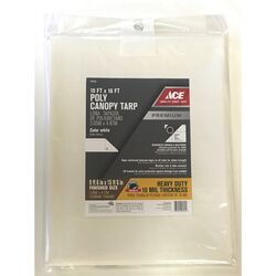 Ace 16 ft. W X 10 ft. L Heavy Duty Polyethylene Canopy Tarp White