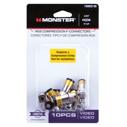 Monster Cable Just Hook It Up Compression RG6 Compression Connector 10 pk