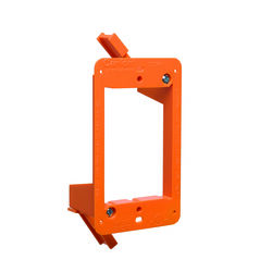 Carlon 4.32 in. Rectangle PVC 1 gang Low Voltage Mounting Bracket Orange