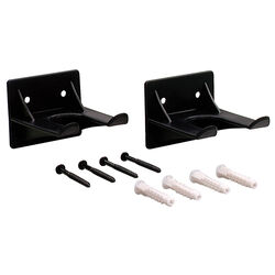 Crawford 2.68 in. L Black ABS Hollow Wall Tool Double Hanger Holder 2 pk