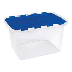 Homz 13 in. H X 23 in. W X 14.75 in. D Stackable Storage Tote
