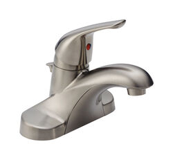 Delta Foundation Stainless Steel Single Handle Lavatory Pop-Up Faucet 4 in.