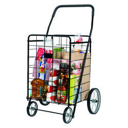 Apex 40-9/16 in. H X 24-7/16 in. W X 21-11/16 in. L Black Collapsible Shopping Cart