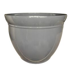 Southern Patio Kittredge 11.02 in. H X 15 in. W Resin Planter Gray