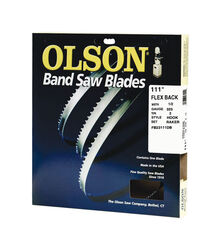 Olson 111 in. L X 1/2 in. W X 0.025 in. thick T Carbon Steel Band Saw Blade 3 TPI Hook teeth 1 p