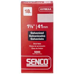 Senco 1-5/8 in. 18 Ga. Straight Strip Brad Nails Smooth Shank 5000 pk