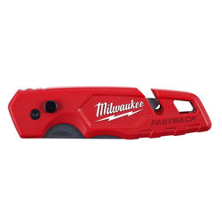 Milwaukee Fastback 7-1/4 in. Press and Flip Utility Knife Red 1 pc