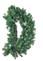 Celebrations 36 in. D X 6 ft. L Incandescent Prelit Clear/Warm White Christmas Wreath