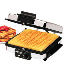 Black and Decker 4 waffle Black Stainless Steel Waffle Maker