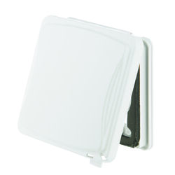 TayMac Rectangle Plastic 2 gang Receptacle Box Cover For Protection from Weather