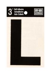 Hy-Ko 3 in. Black Vinyl Self-Adhesive Letter L 1 pc