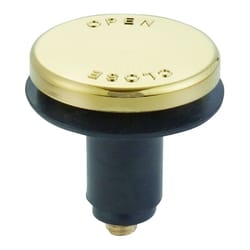 Keeney Foot Lok Stop Cartridge 3/8 in. Polished Brass Brass Tub Stopper