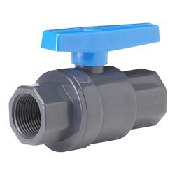 Homewereks 1/2 in. PVC Threaded Ball Valve Full Port