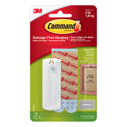Command White Sawtooth Picture Hanger 4 lb 1 pk