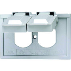 Leviton Rectangle Thermoplastic 1 gang Weatherproof Cover For 1 Duplex Receptacle