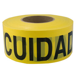 C.H. Hanson 1000 ft. L X 3 in. W Plastic Caution Cuidado Bilingual Barricade Tape Yellow