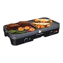 Hamilton Beach Black Plastic Nonstick Surface Griddle/Grill 180