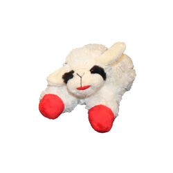 MultiPet Multicolored Lamb Chop Plush Dog Bone Small 1