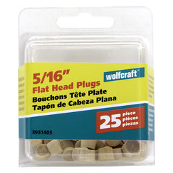 Wolfcraft Flat Birch Head Plug 5/16 in. D X 1/4 in. L 1 pk Natural