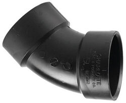 Charlotte Pipe 1-1/2 in. Hub T X 1-1/2 in. D Hub ABS 40 Degree Elbow
