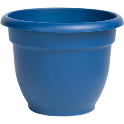 Bloem Ariana 8.5 in. H Plastic Flower Pot Blue