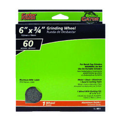Gator 6 in. D X 3/4 in. thick T X 1 in. S Grinding Wheel 1 pc