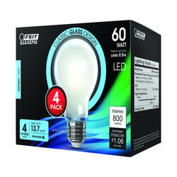 Feit Electric acre A19 E26 (Medium) LED Bulb Daylight 60 Watt Equivalence 4 pk