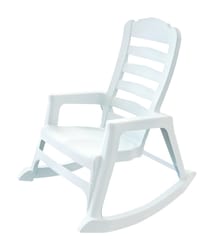 Adams Big Easy White Polypropylene Rocking Chair