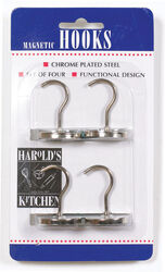 Harold's Kitchen 1-1/4 in. L Silver Steel Magnetic Hooks