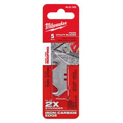 Milwaukee Micro Carbide Metal Roofing Hook Utility Blade 2-3/8 in. L 5 pc