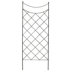 American GardenWorks Filigree 65 in. H Black Steel Garden Trellis