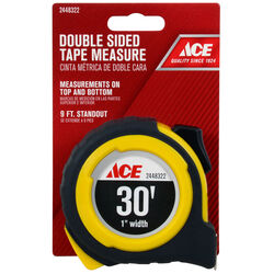 Ace 30 ft. L X 1 in. W Double Sided Tape Measure 1 pk