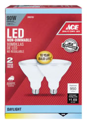 Ace acre PAR38 E26 (Medium) LED Bulb Daylight 90 Watt Equivalence 2 pk