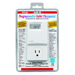 Lux Heating and Cooling Dial Programmable Outlet Thermostat