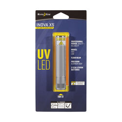 Nite Ize Inova X5 Silver LED UV Flashlight 123A Battery