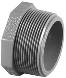 Charlotte Pipe Schedule 80 3/4 in. MPT T X 3/4 in. D MPT PVC Threaded Plug