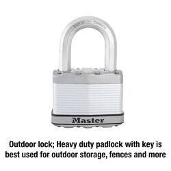 Master Lock 2 in. H X 1-1/4 in. W X 2-1/2 in. L Steel Dual Ball Bearing Locking Padlock 1 pk K
