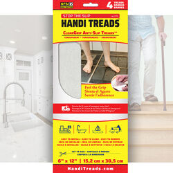 HandiTreads 6 in. W X 12 in. L Unfinished Clear Vinyl Anti-Slip Treads