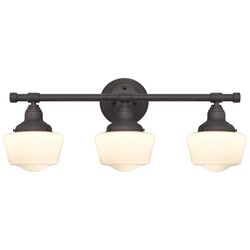 Westinghouse 3 Oil Rubbed Bronze White Wall Sconce