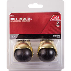 Ace 1-5/8 in. D Swivel Rubber Hooded Ball Caster 75 lb 2 pk