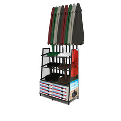 Bond Black Steel Umbrella and Base