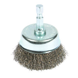 Forney 3 in. D X 1/4 in. S Fine Steel Crimped Wire Cup Brush 6000 rpm 1 pc