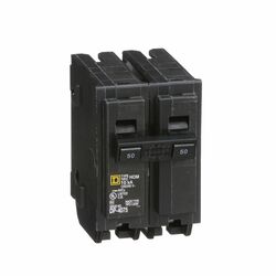 Square D HomeLine 50 amps Plug In 2-Pole Circuit Breaker