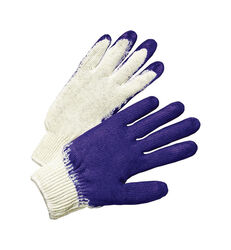 West Chester Men's Indoor/Outdoor String Knit Work Gloves Blue/White L 12 pk