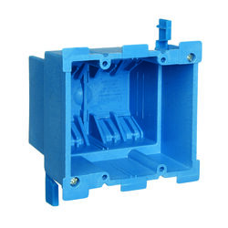 Carlon 3-7/8 in. Rectangle Thermoplastic 2 gang Outlet Box Blue