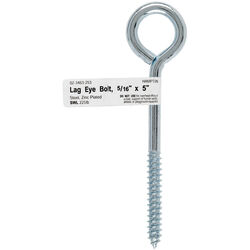 Hampton 3/8 in. S X 5 in. L Zinc-Plated Steel Lag Thread Eyebolt